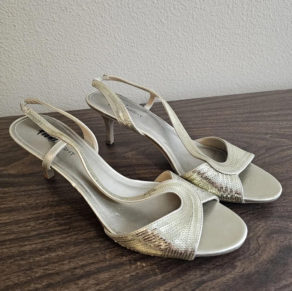 12M Fioni Night Gold Sequin Heels